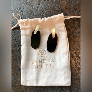 Kendra Scott black and silver earrings NWOT